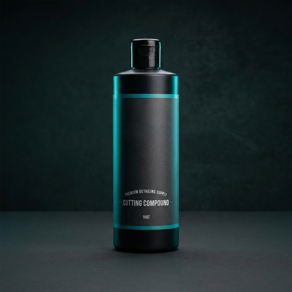 16oz cutting compound bottle with charcoal label
